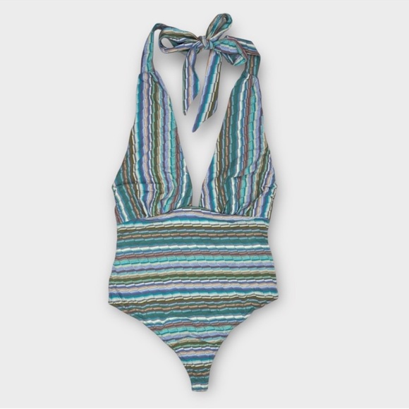 INTIMATELY FREE PEOPLE RETRO BABE HALTER BODYSUIT TOP SIZE XS MSRP $68.00 NWOT - Picture 5 of 8